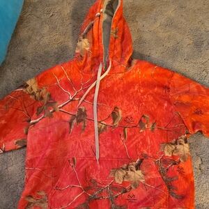Realtree Pink and Gray Camouflage Hoodie Adult XL